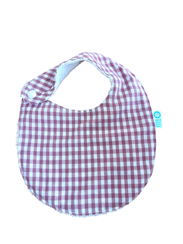 Babero vichy rosa